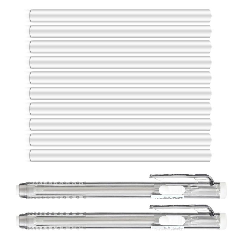 Retractable Eraser Pen Click - 12x محايات على شكل قلم محايات