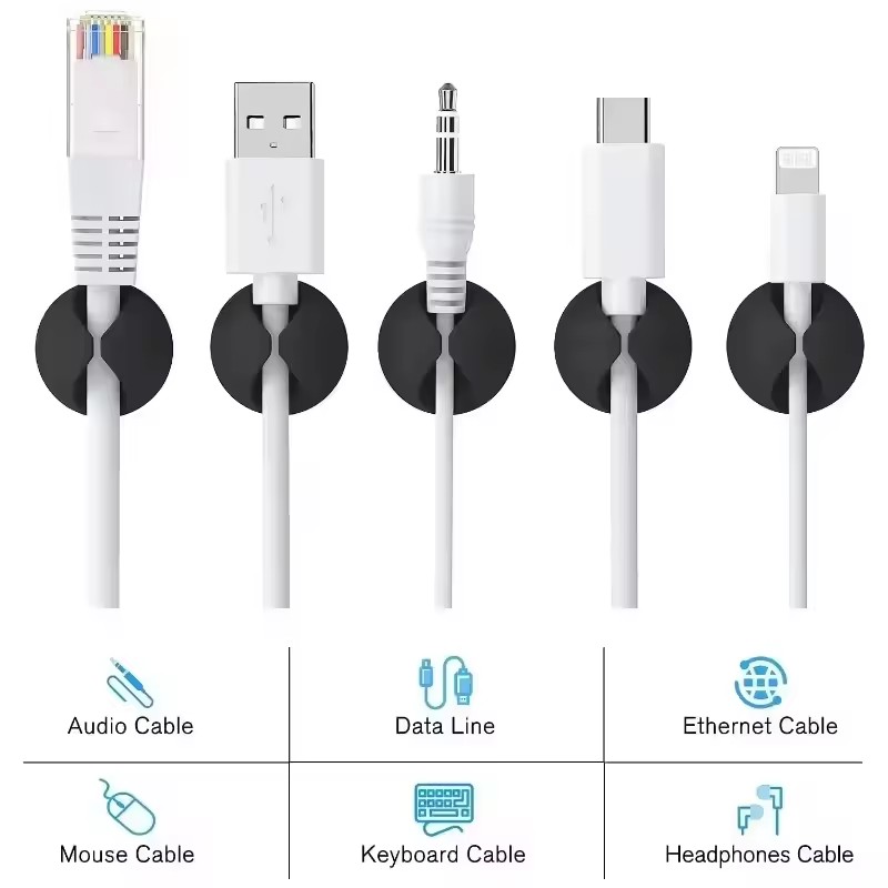 5/50 قطعة منظم كابلات صغير، مش - مراجعة Desk Accessories وسعره